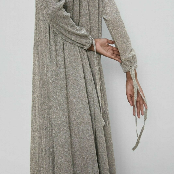 ZARA| Metallic Thread Knit Dress - Picture 8 of 14